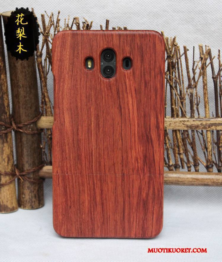 Huawei Mate 10 Kuori Muokata Kova Kohokuviointi Massiivipuu Kotelo All Inclusive Ylellisyys