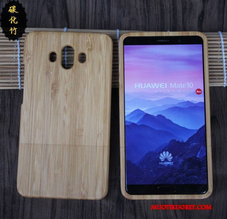 Huawei Mate 10 Kuori Muokata Kova Kohokuviointi Massiivipuu Kotelo All Inclusive Ylellisyys