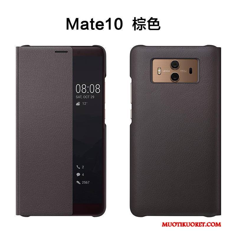 Huawei Mate 10 Kuori Nahkakotelo Pinkki Suojaus Murtumaton Puhelimen Kuoret Simpukka Kulta