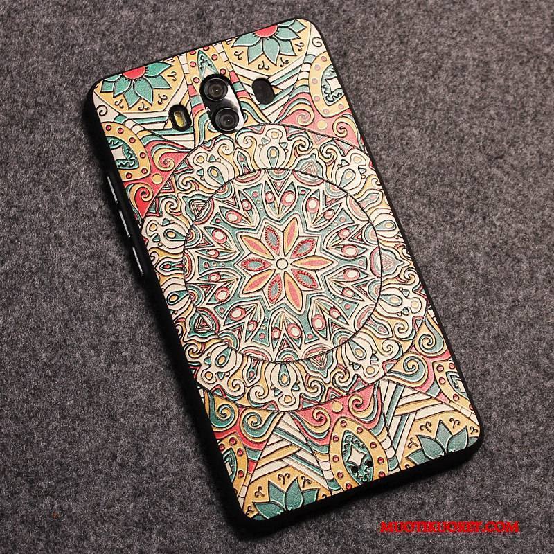 Huawei Mate 10 Kuori Persoonallisuus Luova Keltainen Puhelimen Kuoret Pesty Suede Kohokuviointi Murtumaton