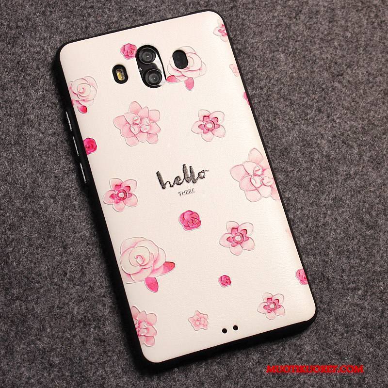 Huawei Mate 10 Kuori Persoonallisuus Luova Keltainen Puhelimen Kuoret Pesty Suede Kohokuviointi Murtumaton