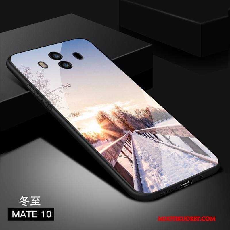 Huawei Mate 10 Kuori Puhelimen Kuoret Maalaus Trendi Suojaus Murtumaton Lasi Kotelo