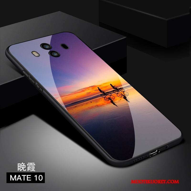 Huawei Mate 10 Kuori Puhelimen Kuoret Maalaus Trendi Suojaus Murtumaton Lasi Kotelo
