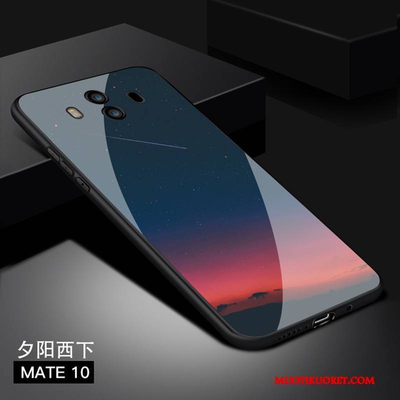 Huawei Mate 10 Kuori Puhelimen Kuoret Maalaus Trendi Suojaus Murtumaton Lasi Kotelo