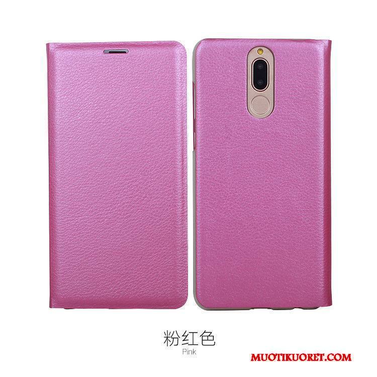Huawei Mate 10 Lite Kuori Kuoret Kortti Puhelimen Nahkakotelo Punainen Murtumaton