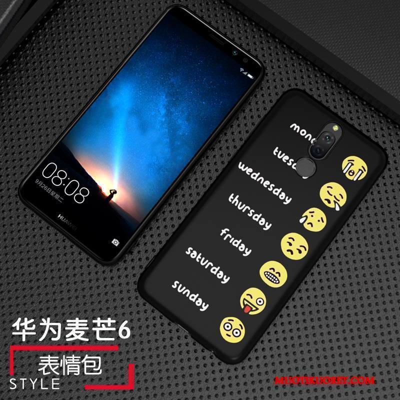 Huawei Mate 10 Lite Kuori Luova Murtumaton Pesty Suede Puhelimen Kuoret Musta Kotelo Persoonallisuus