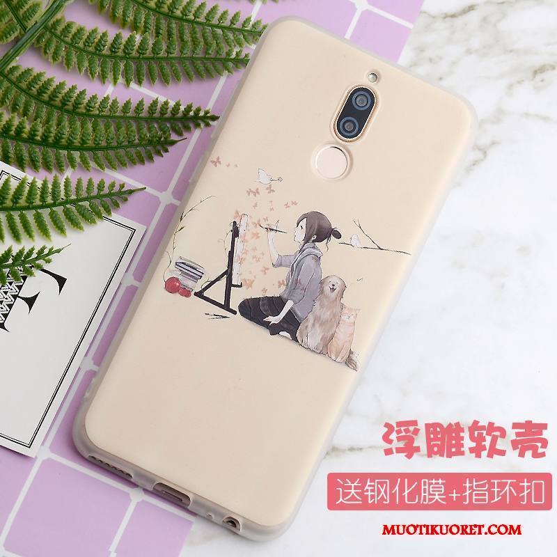 Huawei Mate 10 Lite Kuori Pehmeä Neste All Inclusive Murtumaton Pesty Suede Keltainen Puhelimen Kuoret Luova