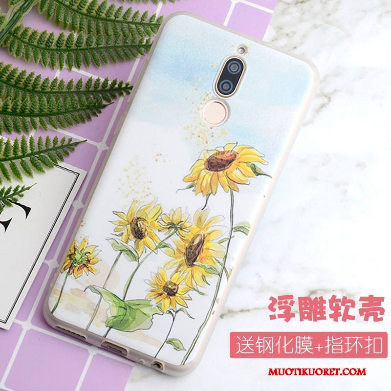 Huawei Mate 10 Lite Kuori Pehmeä Neste All Inclusive Murtumaton Pesty Suede Keltainen Puhelimen Kuoret Luova