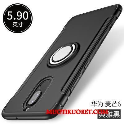Huawei Mate 10 Lite Kuori Pehmeä Neste Punainen Suojaus Näytönsuojus Rengas Kotelo Auto
