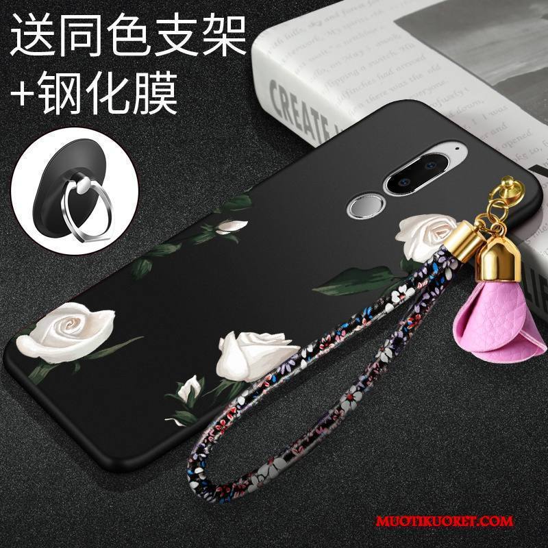 Huawei Mate 10 Lite Kuori Trendi Pesty Suede Luova Punainen Pehmeä Neste Kotelo Suojaus