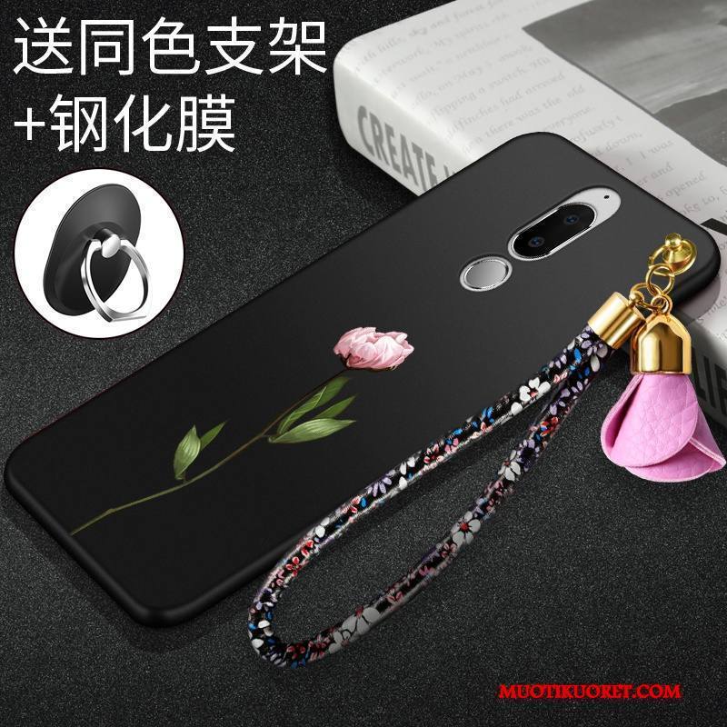 Huawei Mate 10 Lite Kuori Trendi Pesty Suede Luova Punainen Pehmeä Neste Kotelo Suojaus
