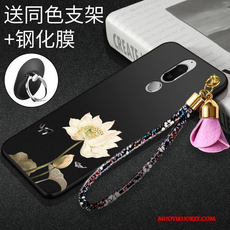 Huawei Mate 10 Lite Kuori Trendi Pesty Suede Luova Punainen Pehmeä Neste Kotelo Suojaus