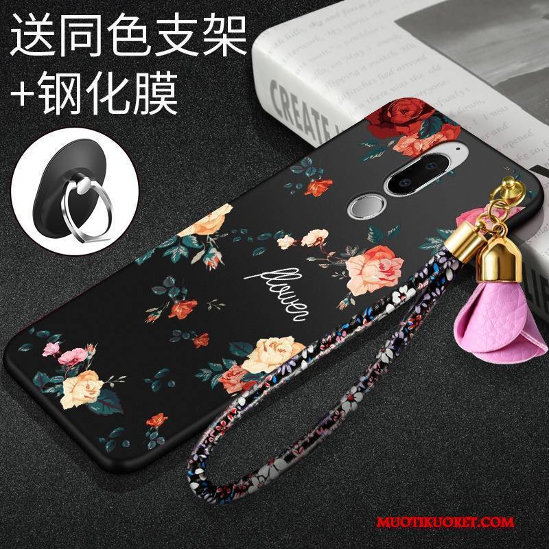 Huawei Mate 10 Lite Kuori Trendi Pesty Suede Luova Punainen Pehmeä Neste Kotelo Suojaus