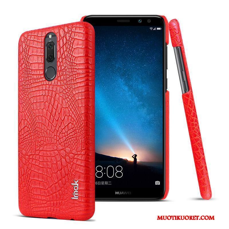 Huawei Mate 10 Lite Suojaus Nahka Krokotiili Kukkakuvio Puhelimen Kuoret Kuori Kotelo