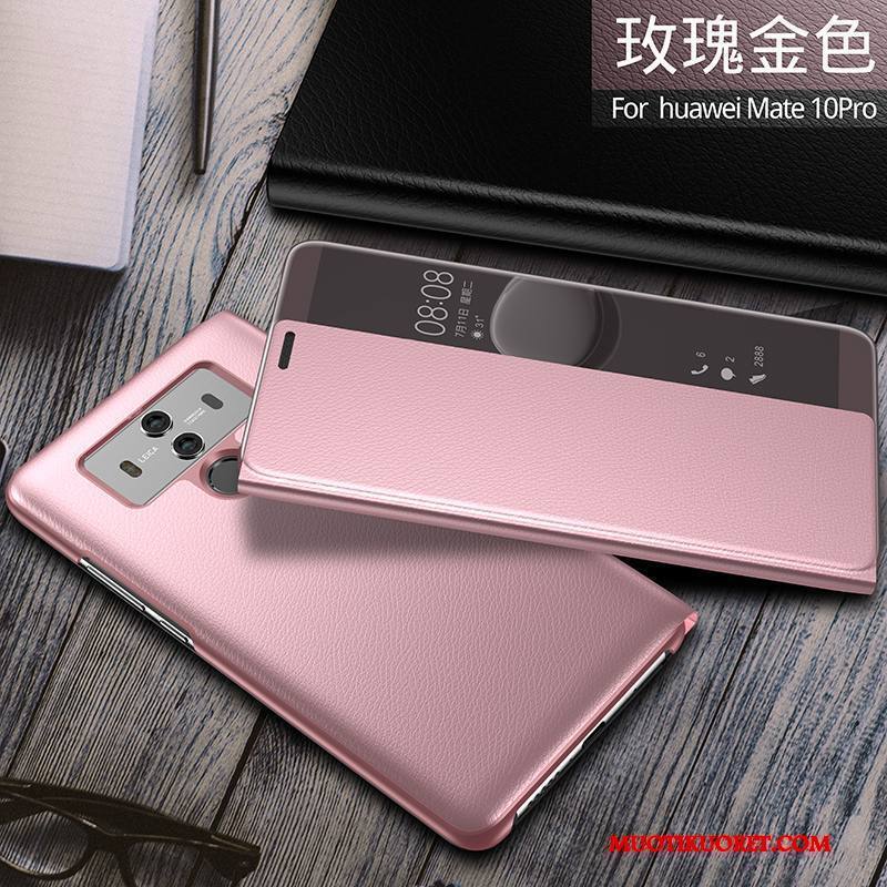 Huawei Mate 10 Pro Kuori All Inclusive Puhelimen Kuoret Murtumaton Kulta Kotelo Nahkakotelo Suojaus