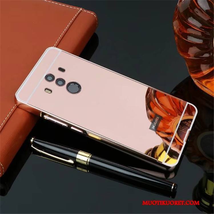 Huawei Mate 10 Pro Kuori Suojaus Kehys Takakansi Peili Kotelo Metalli Jauhe