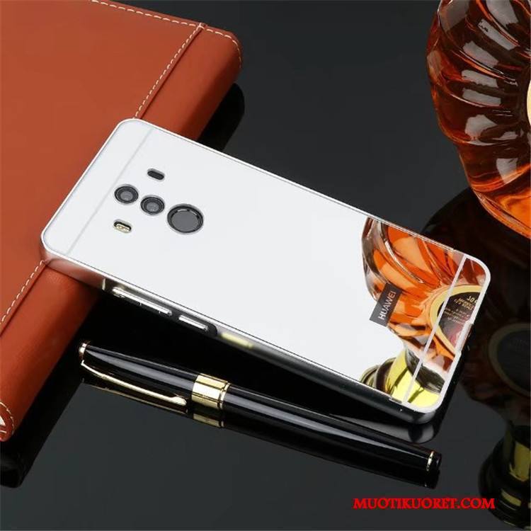 Huawei Mate 10 Pro Kuori Suojaus Kehys Takakansi Peili Kotelo Metalli Jauhe