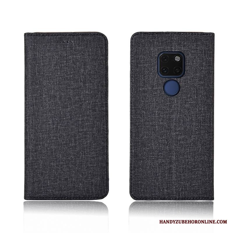 Huawei Mate 20 Kuori Nahkakotelo Pellava Murtumaton Pehmeä Neste Jauhe Silikoni Puhelimen Kuoret
