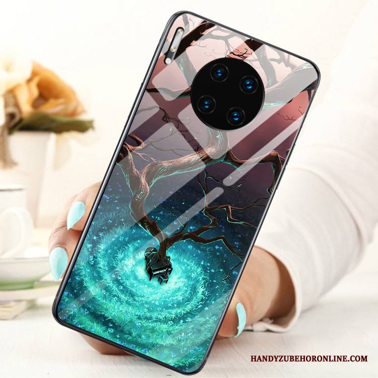 Huawei Mate 30 Kuori Lasi Tila Rengas Puhelimen Kotelo Karkaisu Näytönsuojus