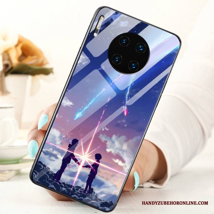 Huawei Mate 30 Kuori Lasi Tila Rengas Puhelimen Kotelo Karkaisu Näytönsuojus