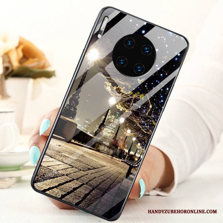 Huawei Mate 30 Kuori Lasi Tila Rengas Puhelimen Kotelo Karkaisu Näytönsuojus