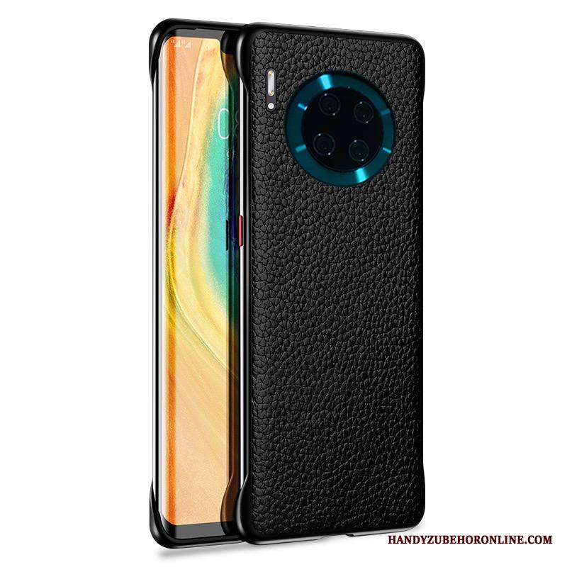 Huawei Mate 30 Kuori Nahka Kehys Kevyt Ylellisyys Liiketoiminta Nahkakotelo Kukkakuvio