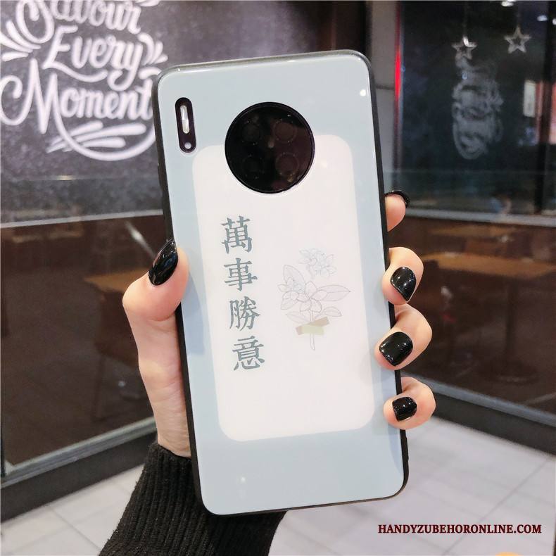 Huawei Mate 30 Murtumaton Vihreä Lasi All Inclusive Puhelimen Kuoret Kuori Kiinalainen Tyyli