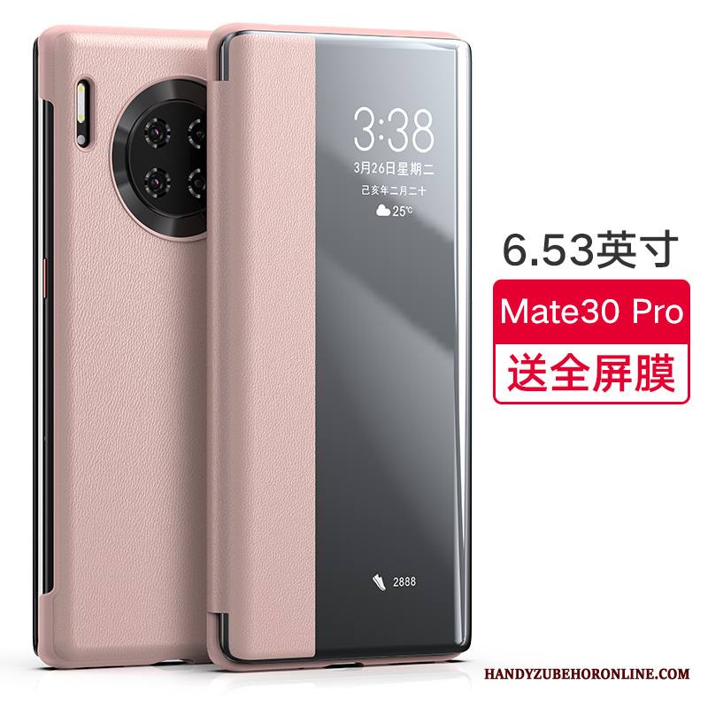 Huawei Mate 30 Pro Kuori Ohut Nahkakotelo Punainen Puhelimen Kuoret Ultra Murtumaton