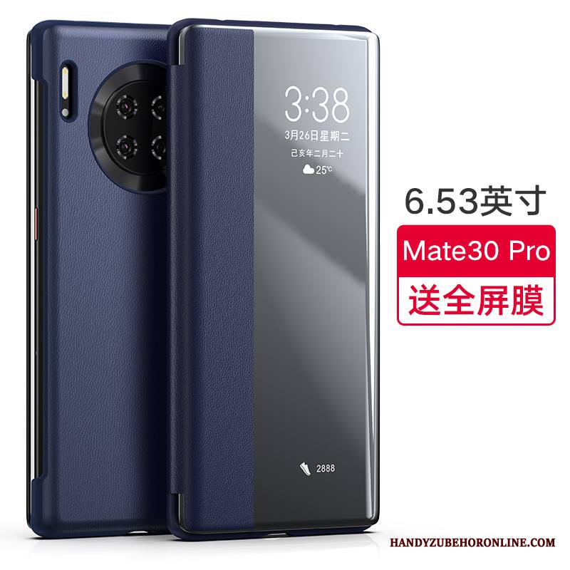 Huawei Mate 30 Pro Kuori Ohut Nahkakotelo Punainen Puhelimen Kuoret Ultra Murtumaton