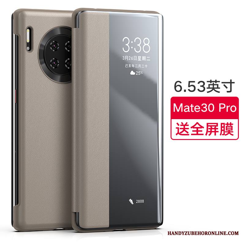 Huawei Mate 30 Pro Kuori Ohut Nahkakotelo Punainen Puhelimen Kuoret Ultra Murtumaton