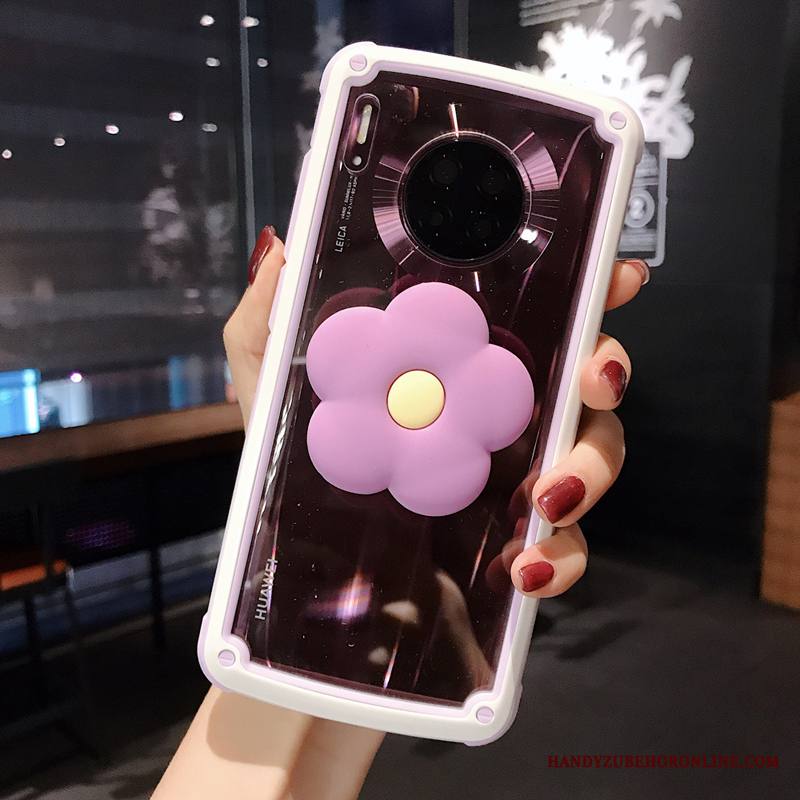 Huawei Mate 30 Pro Kuori Tuki Yksinkertainen Jauhe Kehys Aurinko Kova Läpinäkyvä