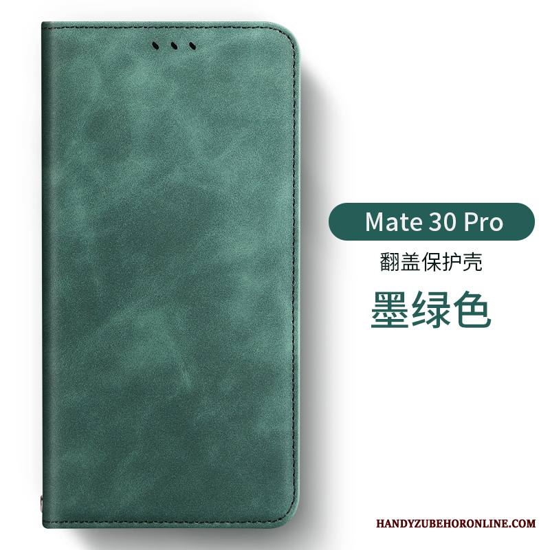 Huawei Mate 30 Pro Nahka All Inclusive Pehmeä Neste Vihreä Kuori Puhelimen Kuoret Murtumaton