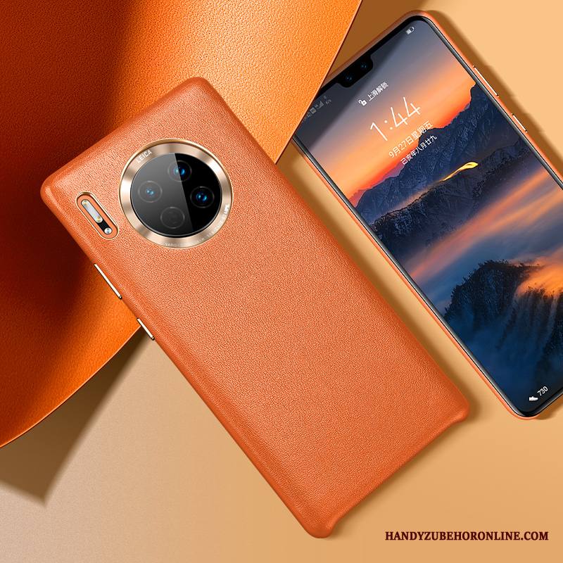 Huawei Mate 30 Puhelimen Kuoret Kuori Nahka Lehmä Ylellisyys Aito Nahka 说