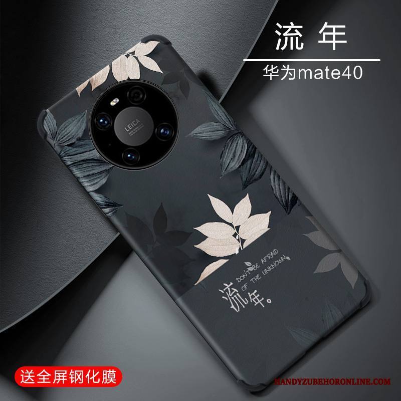 Huawei Mate 40 Kuori Silikoni All Inclusive Yksinkertainen Ihana Persoonallisuus Puhelimen Kuoret Sininen