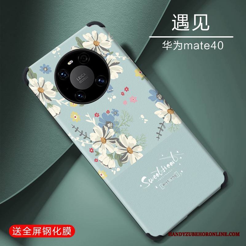 Huawei Mate 40 Kuori Silikoni All Inclusive Yksinkertainen Ihana Persoonallisuus Puhelimen Kuoret Sininen