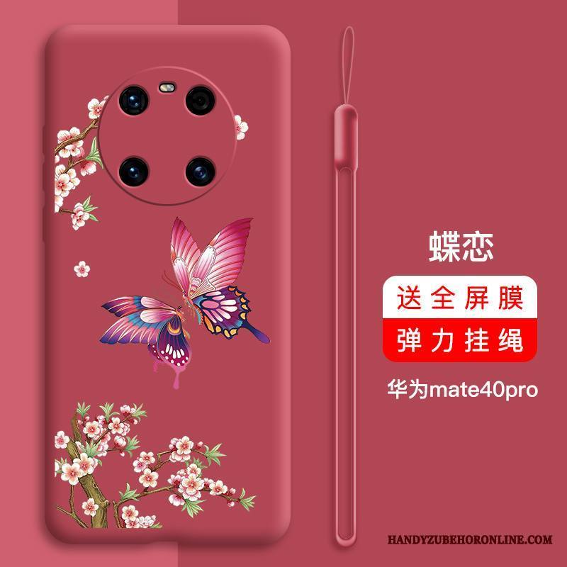 Huawei Mate 40 Pro Kuori Silikoni Vihreä Net Red Suojaus Pehmeä Neste Luova Uusi