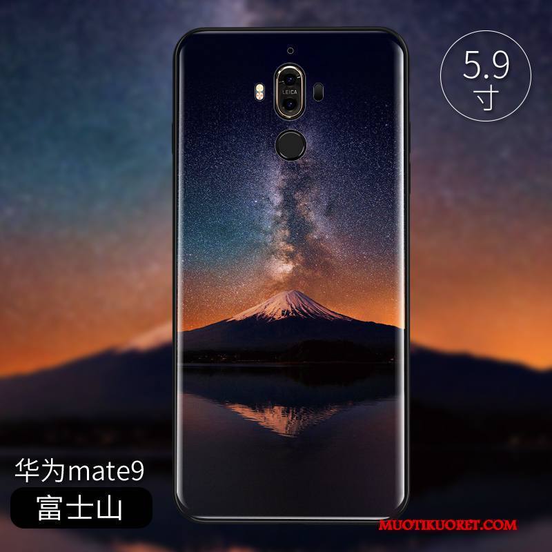 Huawei Mate 9 Kuori Silikoni Lasi Monivärinen Trendi Kotelo All Inclusive Suojaus