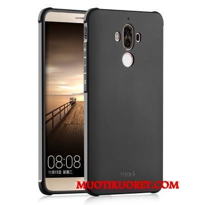Huawei Mate 9 Kuori Trendi Yksinkertainen Pesty Suede Musta Suojaus Kotelo Pehmeä Neste