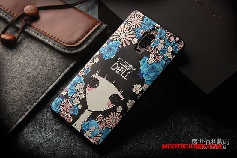 Huawei Mate 9 Pro Kuori Sarjakuva Silikoni Pehmeä Neste Ohut Ultra Suojaus Pesty Suede