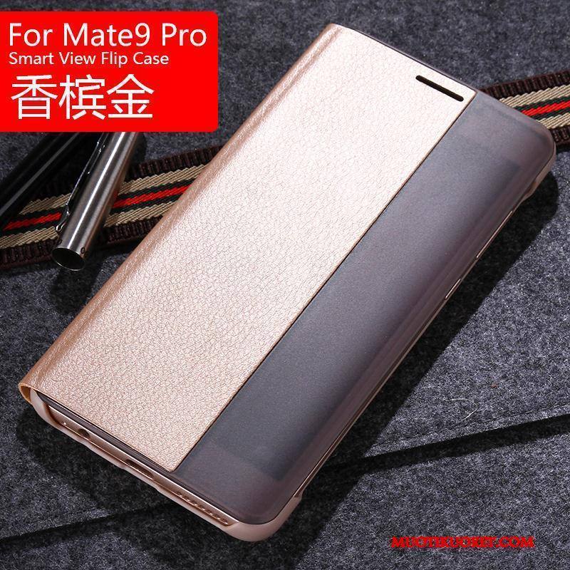 Huawei Mate 9 Pro Kuori Simpukka Nahkakotelo Kulta Puhelimen Kuoret Suojaus
