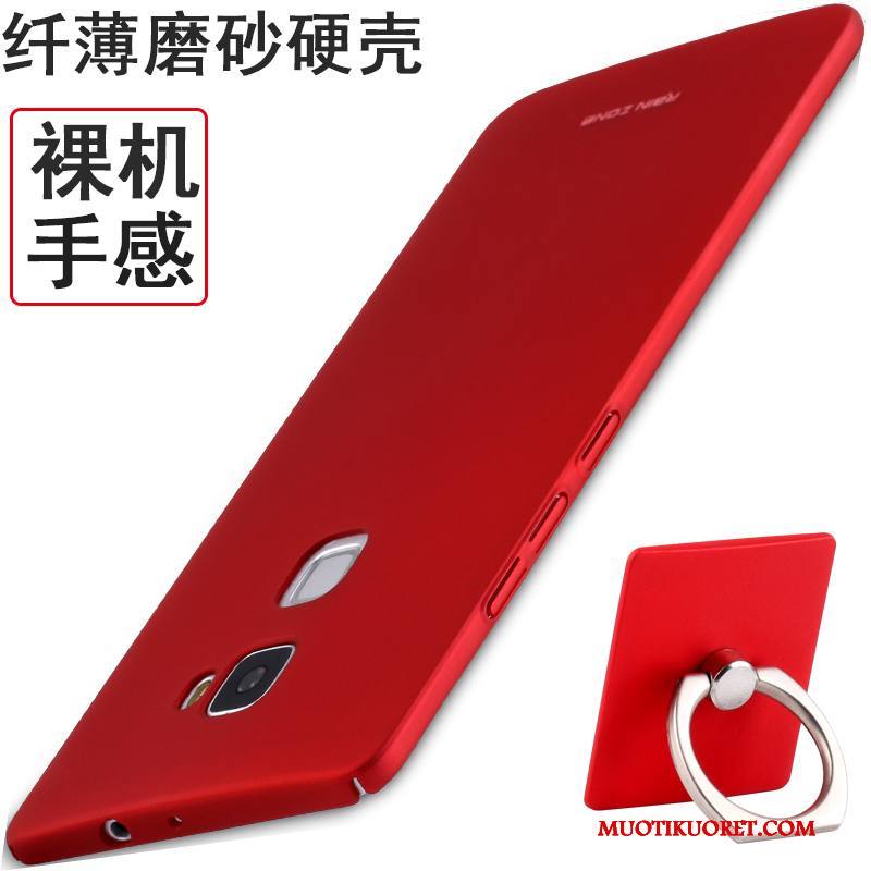 Huawei Mate S Kuori Puhelimen Kuoret Ultra Murtumaton Pesty Suede Kotelo Punainen Ohut