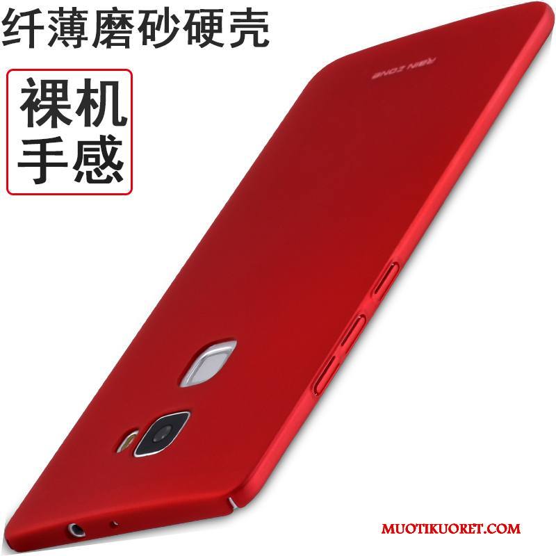 Huawei Mate S Kuori Puhelimen Kuoret Ultra Murtumaton Pesty Suede Kotelo Punainen Ohut