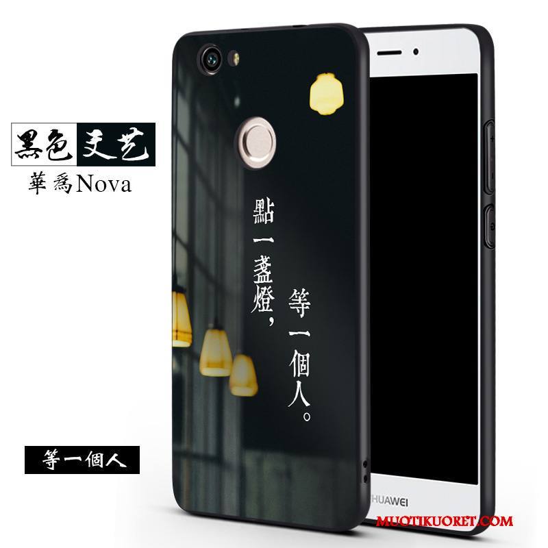 Huawei Nova Kuori Kotelo Puhelimen Kuoret Musta Murtumaton Trendi Silikoni Ripustettavat Koristeet