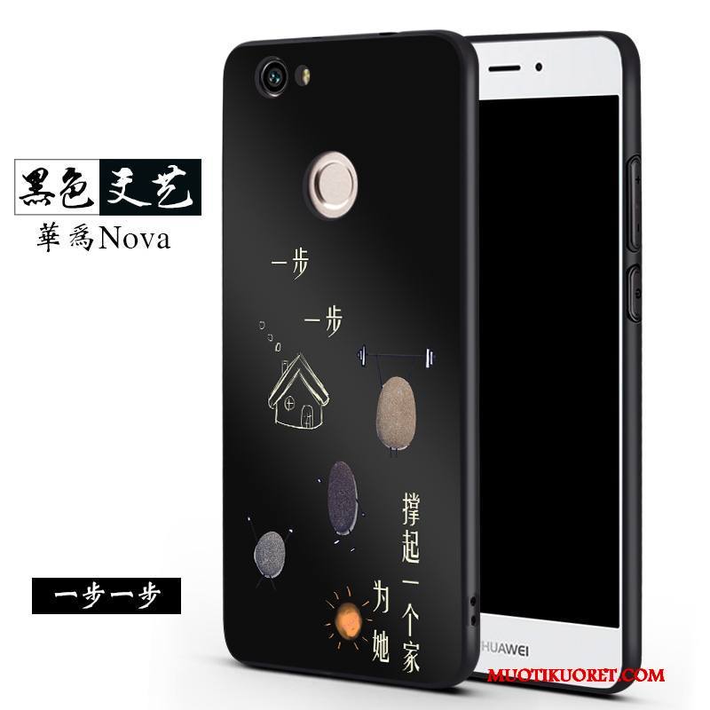 Huawei Nova Kuori Kotelo Puhelimen Kuoret Musta Murtumaton Trendi Silikoni Ripustettavat Koristeet