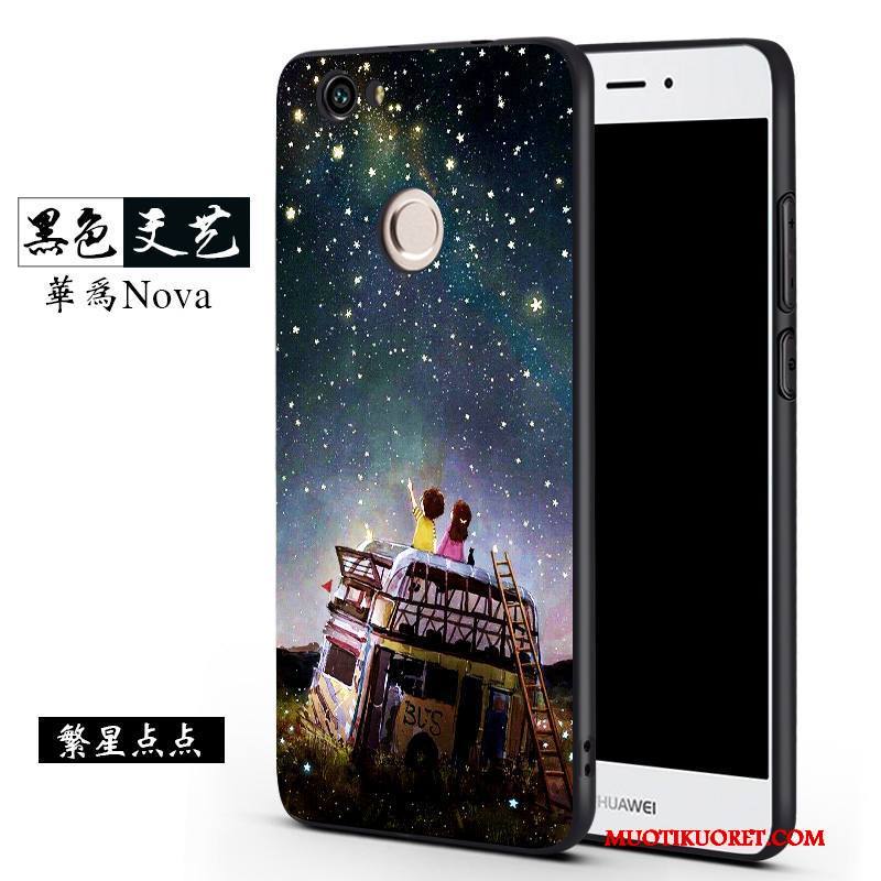 Huawei Nova Kuori Kotelo Puhelimen Kuoret Musta Murtumaton Trendi Silikoni Ripustettavat Koristeet