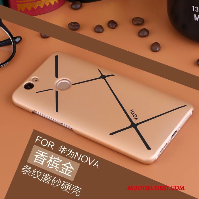 Huawei Nova Kuori Pesty Suede Kotelo Suojaus Kova Ohut Jauhe Tuki