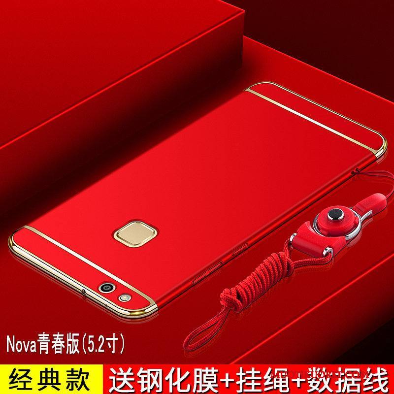 Huawei Nova Kuori Puhelimen Kuoret Nuoret Suojaus Kotelo All Inclusive Punainen Pesty Suede