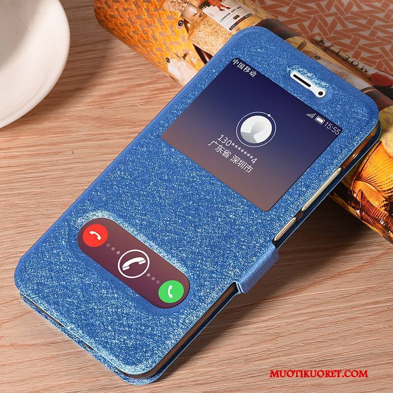 Huawei Nova Kuori Vaaleansininen Trendi Nahkakotelo Silikoni Murtumaton Kuoret Puhelimen