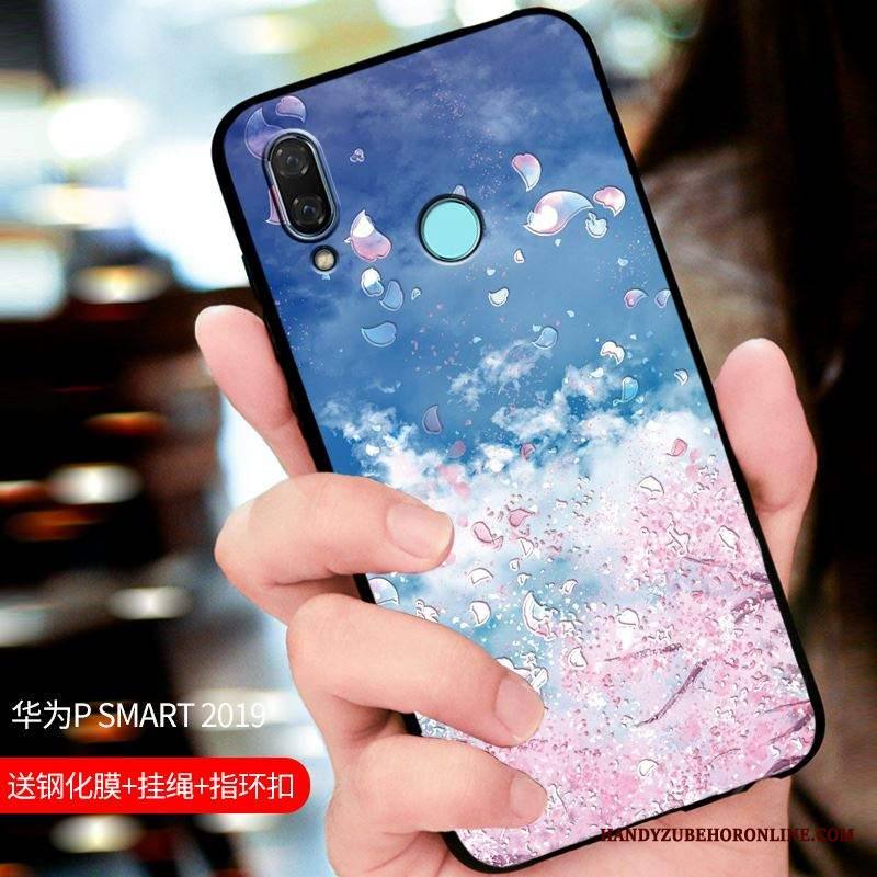 Huawei P Smart 2019 Kuori All Inclusive Muokata Puhelimen Kuoret Suojaus Musta Kotelo Pesty Suede