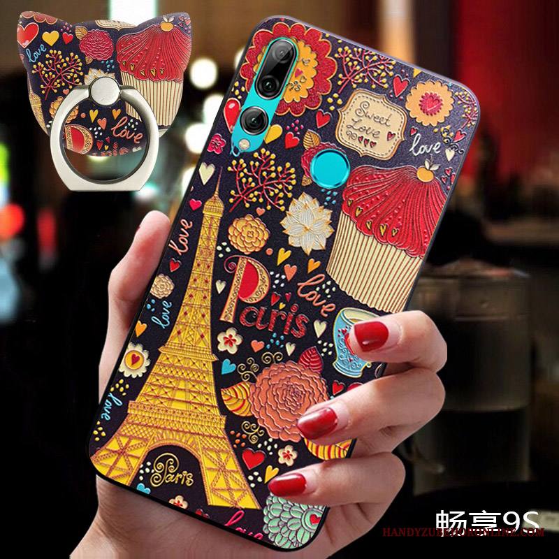 Huawei P Smart+ 2019 Kuori Silikoni Kohokuviointi Suojaus Persoonallisuus Tuuli Tide-brändi Puhelimen Kuoret